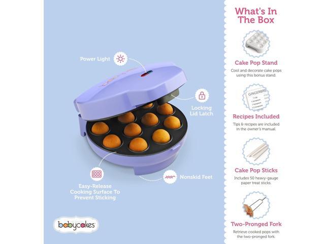 Cake Pop Maker by Select Brands - Kit for Birthdays & More - Includes Decorating Stand & 50 Sticks - Features Non-Stick Coating - Makes 12 Cake Pops