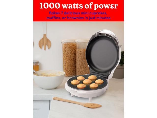 Betty Crocker Mini Cupcake Factory, with Nonstick Surface, Mini Cupcake Machine with Cool Touch Handle & Makes 7 Delicious Cupcakes in Minutes,...