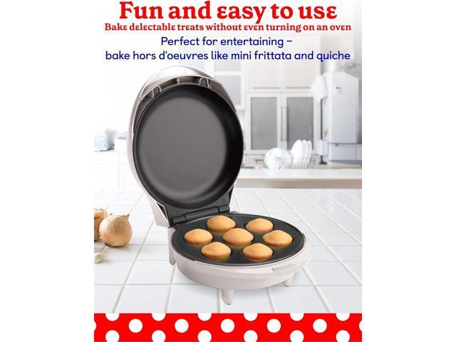 Betty Crocker Mini Cupcake Factory, with Nonstick Surface, Mini Cupcake Machine with Cool Touch Handle & Makes 7 Delicious Cupcakes in Minutes,...