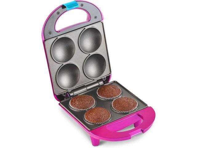 Disney Minnie Mouse Mini Cupcake Maker with Liners by Select Brands - with 100 Liners for Baking - Includes Candy Bow Mold & Recipes - Makes 4 Mini...