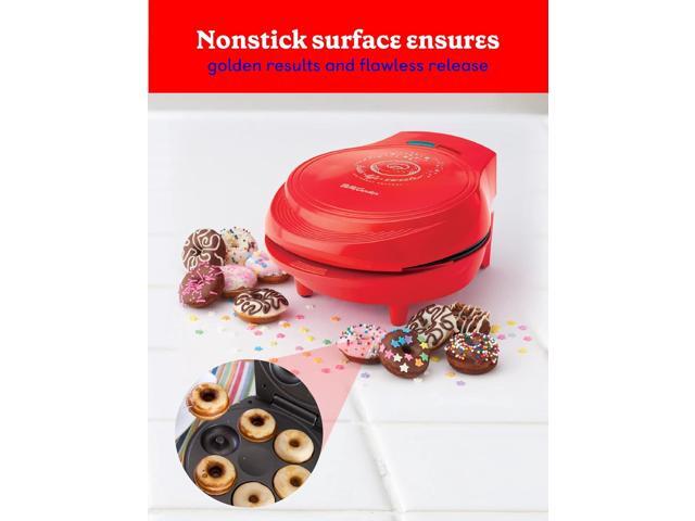 BETTY CROCKER Donut Maker, Mini Donut Maker with Nonstick Surface, Mini Donut Maker Machine with Cool Touch Handle & Makes 7 Delicious Fresh Donuts...