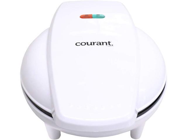 Courant Mini Donut Maker Machine for Holiday, Kid-Friendly, Breakfast or Snack, Desserts & More with Non-stick Surface, Makes 7 Doughnuts, White
