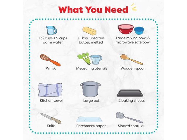 Pretzel Making Kit - Real Cooking Set for Kids Ages 5-12+ with Recipe and Ingredients - Kids Baking Set for Girls & Boys - Great Gift for Family...