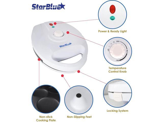 Electric Arepa Maker and Mini Pancake Maker by StarBlue with FREE Arepa Recipes eBook - Quick and making 5 Venezuela and Colombia styles Arepas in...