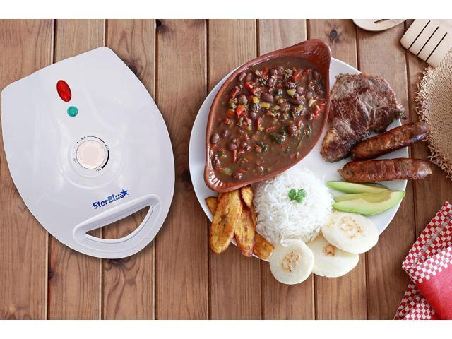 Electric Arepa Maker and Mini Pancake Maker by StarBlue with FREE Arepa Recipes eBook - Quick and making 5 Venezuela and Colombia styles Arepas in...