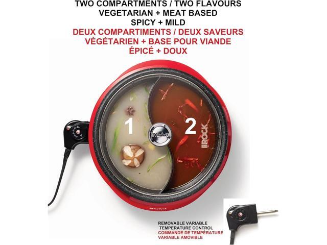Starfrit The Rock Dual-Sided Electric Hot Pot - 3L - Rock. Tec Non-Stick - Variable Temperature Control - 1200W