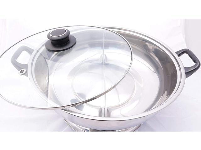 Sonya 5L Electric Dual-Sided Shabu Shabu & Mongolian Hot Pot Stainless Steel, Large Capacity for Family Meals & Hot Pot Parties