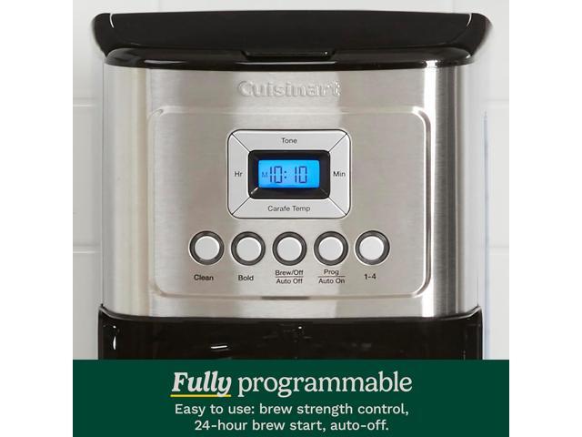 Cuisinart Coffee Maker, 14 Cup Glass Carafe Coffee Machine, Fully Automatic for Brew Strength Control, 1-4 Cup Settings, Adjustable 24 Hour Start...