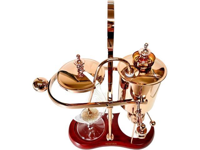 Nispira Belgium Royal Family Balance Syphon Unique Gravity Vintage Coffee Maker Vacuum Brewing System Copper 500 ml