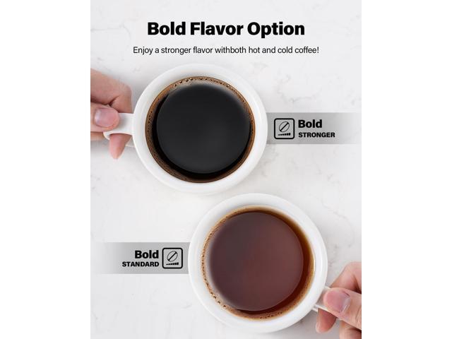 SHARDOR Coffee Maker Hot & Iced With Bold Setting,Single Serve Coffee Maker For K Cup And Grounds52 Oz Removable Water Tank,6-14 Oz Brew Sizes,One...