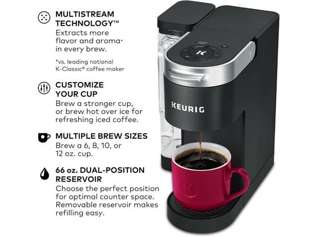 Keurig K-Supreme Single Serve K-Cup Pod Coffee Maker, MultiStream Technology, 4 Brew Sizes, 66oz Dual-Position Removable Reservoir, Black