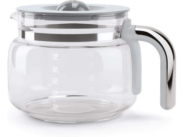 Smeg 50's Retro Style Aesthetic Drip Coffee Machine with 10 Cup Glass Carafe, Auto Start Feature, Keep Warm Plate, and Two Coffee Strength Settings...