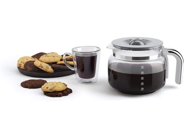 Smeg 50's Retro Style Aesthetic Drip Coffee Machine with 10 Cup Glass Carafe, Auto Start Feature, Keep Warm Plate, and Two Coffee Strength Settings...