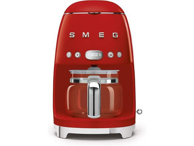 Smeg 50's Retro Style Aesthetic Drip Coffee Machine with 10 Cup Glass Carafe, Auto Start Feature, Keep Warm Plate, and Two Coffee Strength Settings...