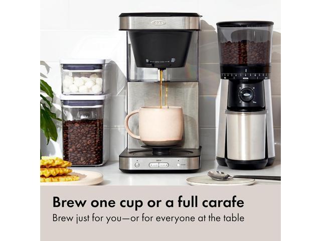 OXO Brew 8-Cup Coffee Maker - Single-Serve & Carafe, Thermal Stainless Steel, SCA Certified