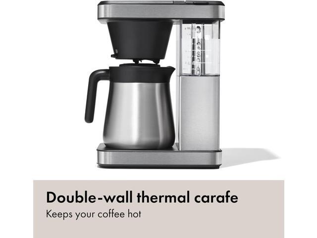 OXO Brew 8-Cup Coffee Maker - Single-Serve & Carafe, Thermal Stainless Steel, SCA Certified