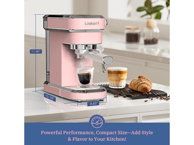 Laekerrt Professional Espresso Machine 20 Bar, Espresso Maker with Milk Frother Steam Wand, Stainless Steel Home Coffee Machines for Cappuccino and...