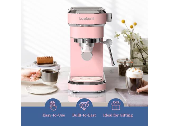 Laekerrt Professional Espresso Machine 20 Bar, Espresso Maker with Milk Frother Steam Wand, Stainless Steel Home Coffee Machines for Cappuccino and...