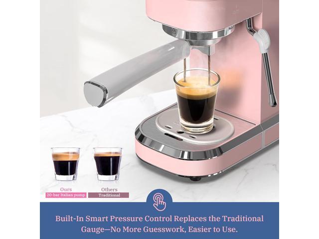 Laekerrt Professional Espresso Machine 20 Bar, Espresso Maker with Milk Frother Steam Wand, Stainless Steel Home Coffee Machines for Cappuccino and...