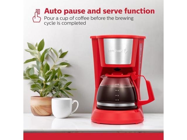 Holstein Housewares - 5 Cup Drip Coffee Maker - Convenient and User Friendly with Permanent Filter, Borosilicate Glass Carafe, Water Level...