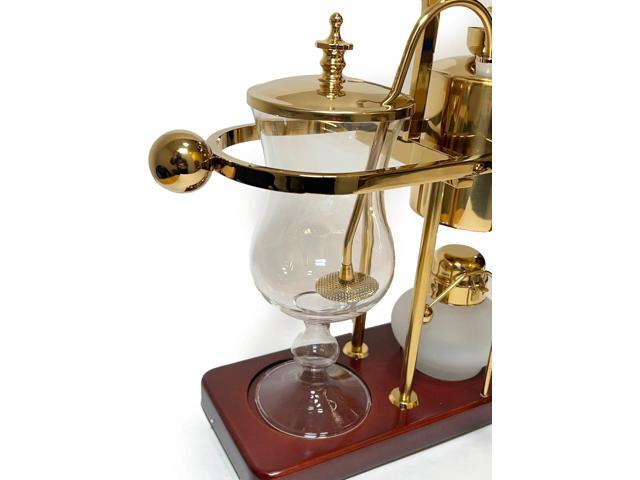 Nispira Belgium Royal Family Balance Syphon Unique Gravity Vintage Coffee Maker Vacuum Brewing System Gold 500 ml