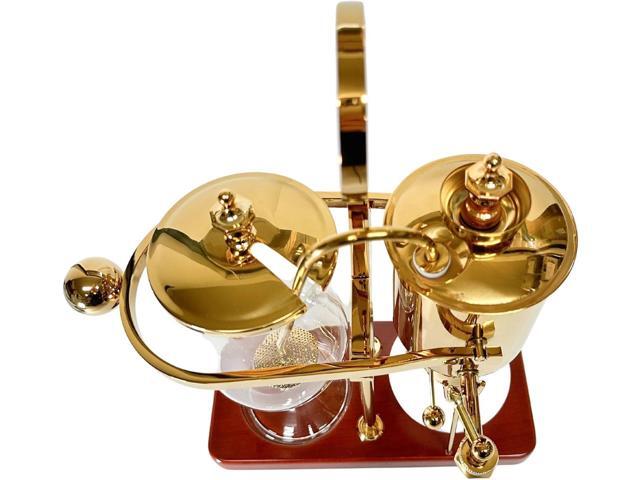 Nispira Belgium Royal Family Balance Syphon Unique Gravity Vintage Coffee Maker Vacuum Brewing System Gold 500 ml