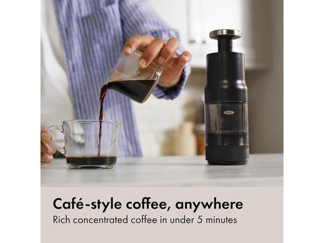 OXO Brew Rapid Brewer - Portable Coffee Maker, Fast Manual Hot & Cold Brew, Small Handheld Brewer, Compact Travel Coffee Maker