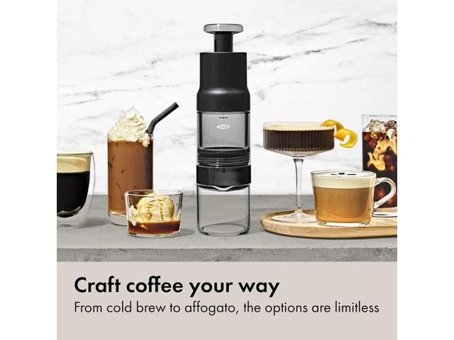 OXO Brew Rapid Brewer - Portable Coffee Maker, Fast Manual Hot & Cold Brew, Small Handheld Brewer, Compact Travel Coffee Maker