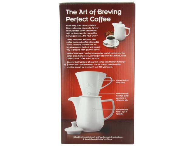 Melitta Gourmet Coffeemaker, Pack of 1, 36 ounces, Porcelain Carafe