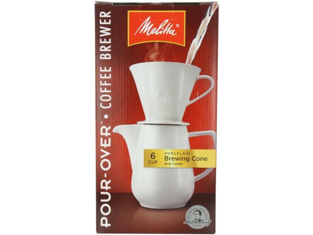Melitta Gourmet Coffeemaker, Pack of 1, 36 ounces, Porcelain Carafe