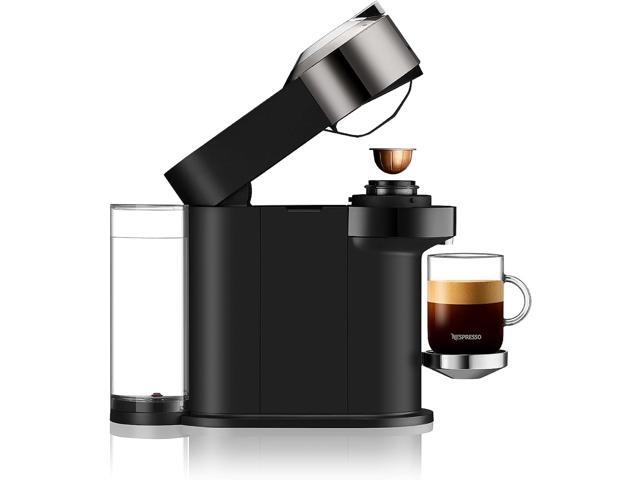 Nespresso Vertuo Next Deluxe Coffee and Espresso Maker, Pure Chrome with Aeroccino Milk Frother,1.1 liter, Black