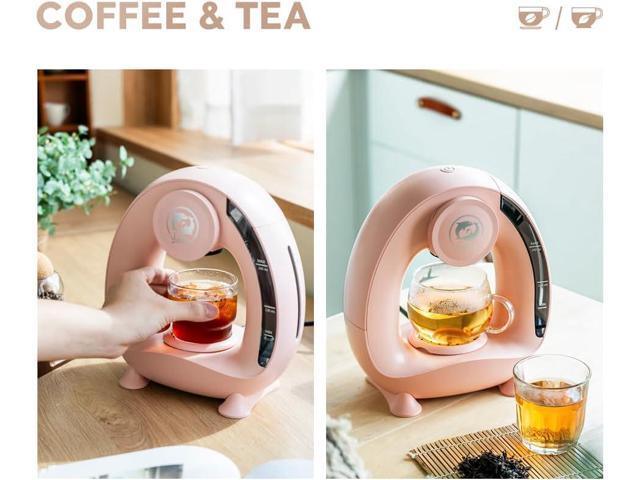 Quite Single Serve Coffee Maker, Stylish MINI Q 2 IN 1 Coffee Machines for Capsules & Ground Coffee, MA2205 (Pink)
