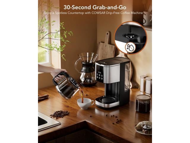 COWSAR 24-Hour Programmable Coffee Maker - Drip Coffee Machine with 10-Cup Capacity, Bold Brew Mode, Auto Pause, Keep Warm Function