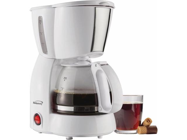 Brentwood Appliances TS-213W 4 Cup Coffee Maker, White