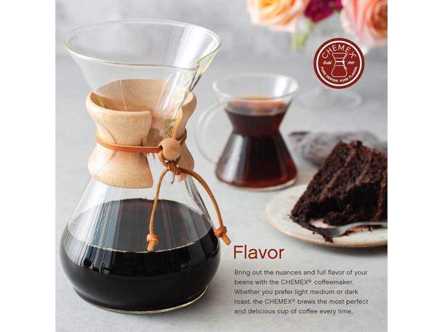 Chemex Pour-Over Glass Coffeemaker - Classic Series - 8-Cup - Exclusive Packaging