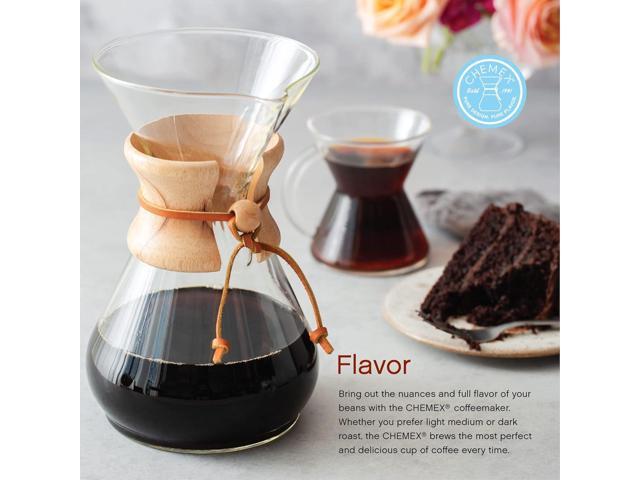 Chemex Pour-Over Glass Coffeemaker - Classic Series - 6-Cup - Exclusive Packaging