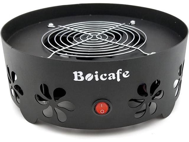 Coffee Bean Cooler Electronic Bean Cooling Machine with 304 Stainless Steel Mesh Two Layers 1.3lb Big Capacity Household Roasting (110-240V Black)