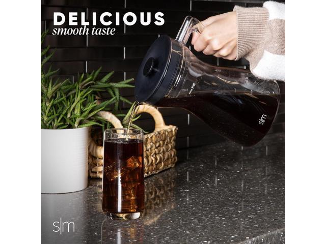 Simple Modern Hugo Cold Brew Coffee Maker Airtight Pitcher with Fine Mesh Filter Iced Tea Brewer 1.5 Quart