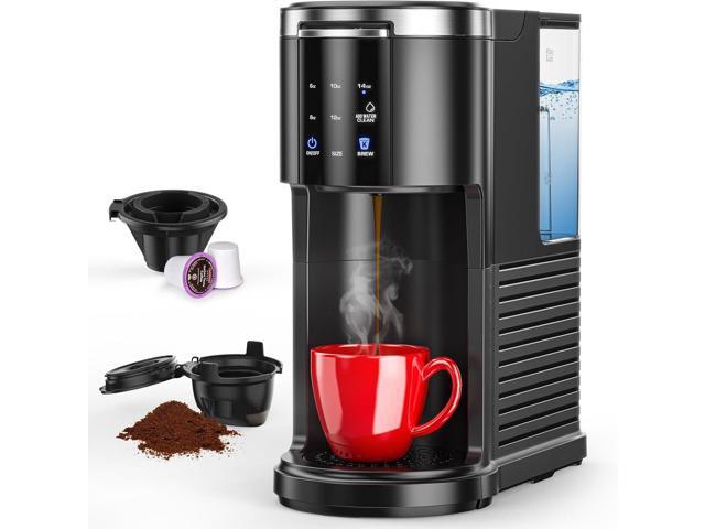 COWSAR Single Serve Coffee Maker, K Cup Coffee Brewer for Capsule and Ground Coffee, Capsule Coffee Machine with 40 Oz Water Tank, Instant-Heat, 5...