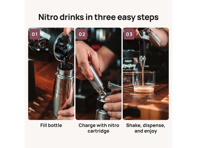 NitroPress Nitro Cold Brew Maker and Dispenser At-Home Nitro Coffee Maker