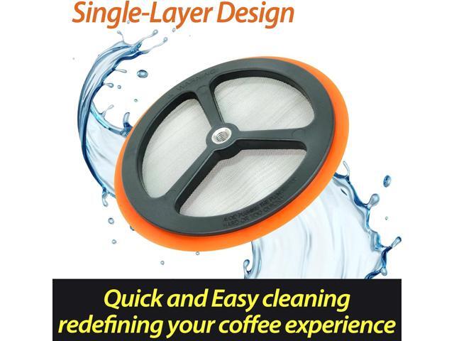 PortableAnd 34oz Double Vacuum Insulation Large Silicone French Press Coffee Maker with Silicone Ring, Stainless Steel, Perfect for Camping,...
