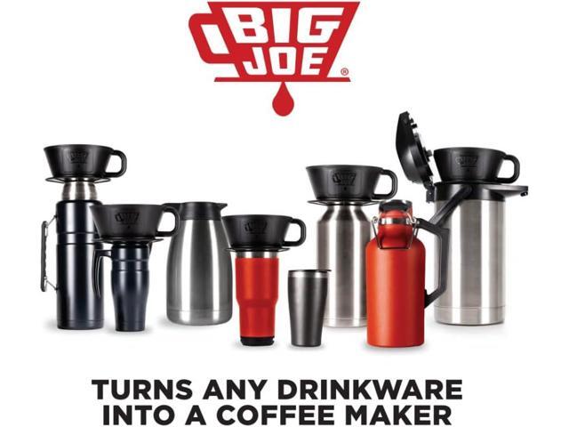 Big Joe Large Pour Over Coffee Maker w/ 50 Filters, Brews from 12 up to 75 Ounces, Fits Any Drinkware, Dishwasher Safe, Made in USA
