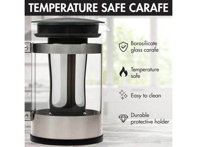 Primula 2-in-1 Coffee Maker, Make French Press Coffee and Cold Brew Coffee in One Coffee Maker, Comfort Grip Handle, Durable Glass Carafe, Perfect...