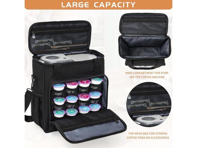 Coffee Maker Carrying Bag Compatible with Keurig K-Mini or K-Mini Plus, Single Serve Coffee Brewer Portable Storage Bag with Extra Pockets, Storage...