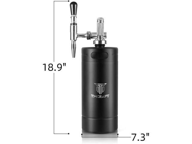 TMCRAFT 128oz Nitro Cold Brew Coffee Maker, Home Brew Coffee Keg with Stainless Steel Stout Creamer Faucet & Pressure Relieving Valve