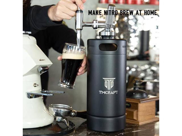 TMCRAFT 128oz Nitro Cold Brew Coffee Maker, Home Brew Coffee Keg with Stainless Steel Stout Creamer Faucet & Pressure Relieving Valve