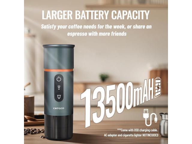 Portable Espresso Coffee Maker: 12V Mini Electric Travel Expresso Machine - Automatic Compatible with NS Capsule Machines - for Car Hiking Camping