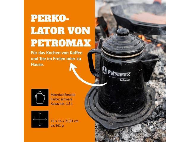 Petromax Tea and Coffee Percolator, Use Indoor/Outdoors for Home Kitchen or Campfire, Enameled Steel Coffee and Tea Pot Brews to Your Taste, 5-6...