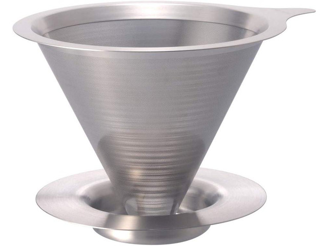 Hario Double Mesh Metal Dripper, Size 02, Silver