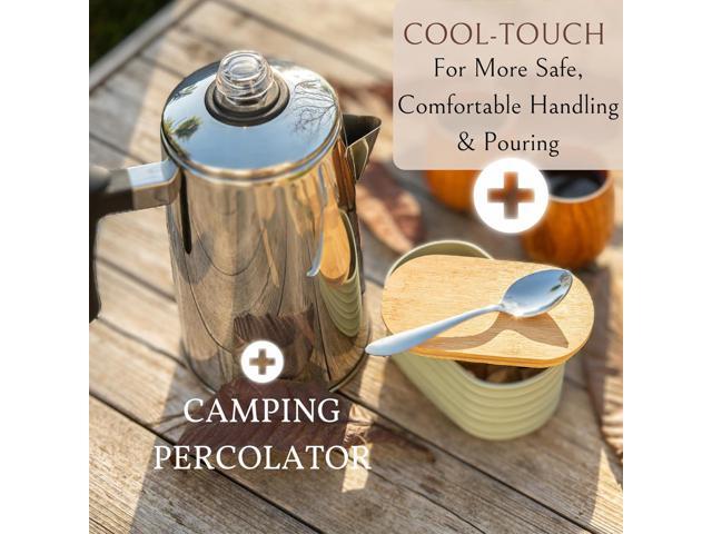 Mixpresso Stainless Steel Stovetop Coffee Percolator, 52 oz Classic Percolator Coffee Pot, Excellent As Camping Pot, 12 Cup Stainless Steel Camping...